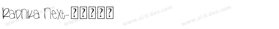 Radnika Next字体转换